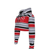 Ohio State Women's Crop Top Hoodie White game day varsity apparel