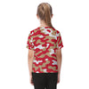 White Smoke San Francisco Football Camo Kid's Raglan Sleeve T-shirt