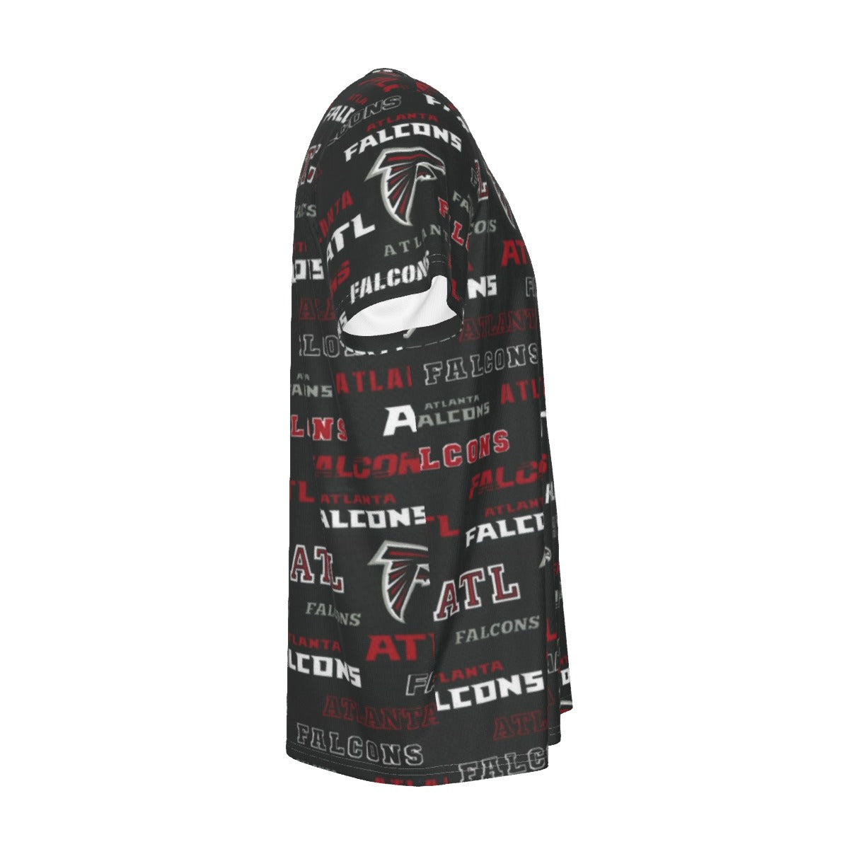atlanta-falcons-short-sleeve-t-shirt red black football outfit fabric close-up
