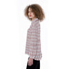 college tartan plaid women shirt women's satin shirt women tartan plaid game day fashion