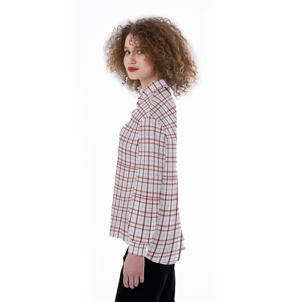college tartan plaid women shirt women's satin shirt women tartan plaid game day fashion