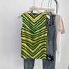 Gray Green Bay Football Yellow Green Women’s Sleeveless Vest – Game Day Streetwear
