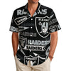 Las Vegas Raiders Men's Hawaiian Shirt|150GSM – breathable comfort wear, fan gear, image 1268