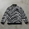 Slate Gray Las Vegas Football Zebra Unisex Collared Jacket – Black and White Game Day Streetwear