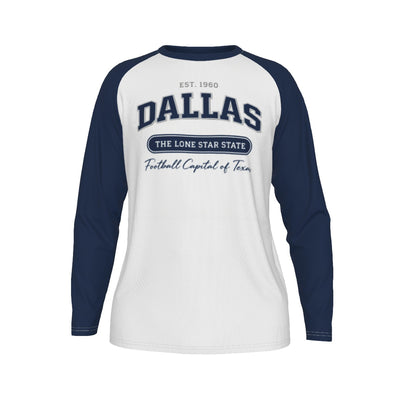 Dallas Lone Star State Football Men's Long Sleeve T-shirt With Raglan Sleeve – sportswear style, fan gear, image 1.0