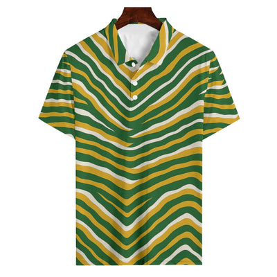 Green Bay Football Yellow Green Men’s Polo Shirt 180GSM – Game Day Streetwear – sportswear style, game day outfit, image 1.0