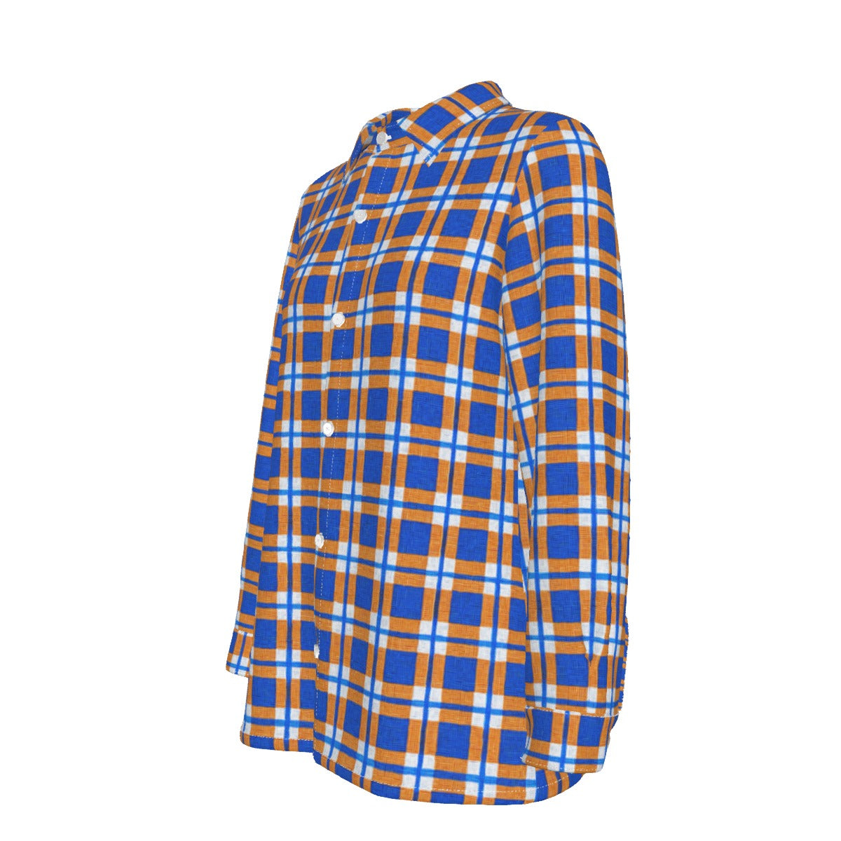 florida gators tartan plaid blue orange  women tartan plaid game day shirt