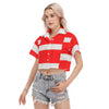 Austria flag football fans  Women's Cropped Shirt
