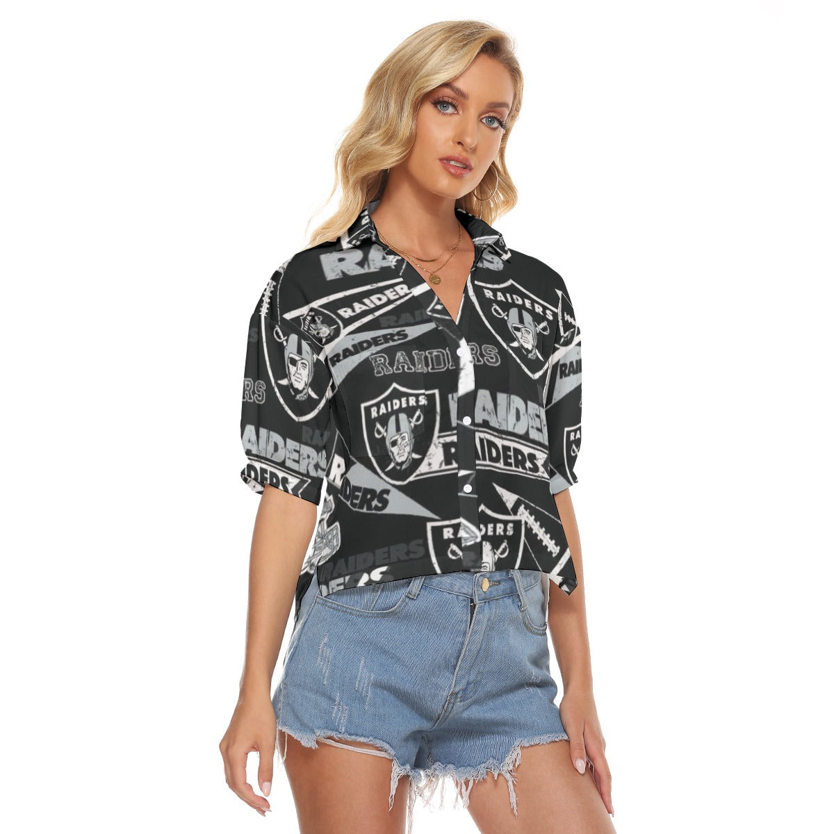 Las Vegas Raiders Women's V-neck Shirts