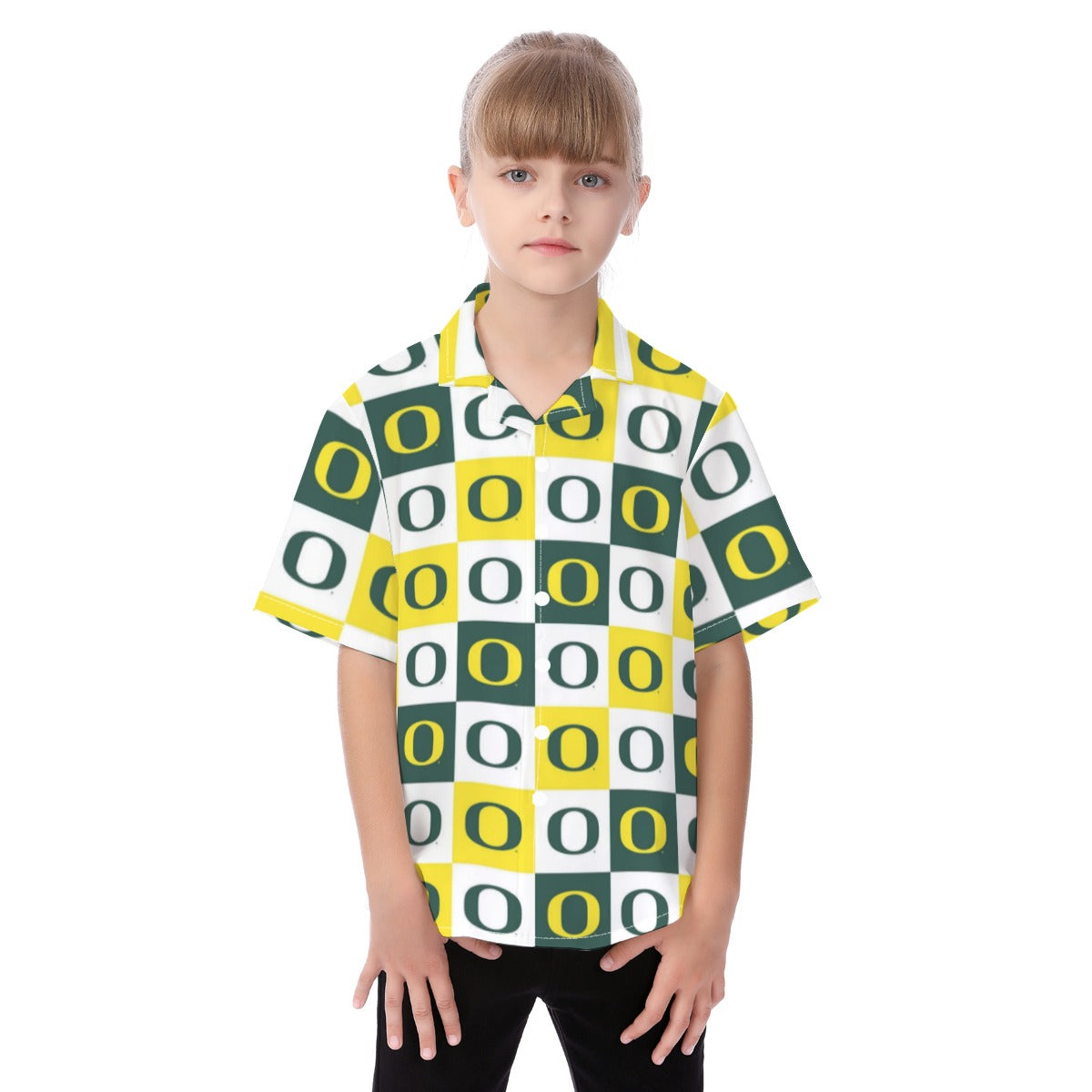 Oregon Ducks Kid's Hawaiian Vacation Shirt - Big Ten football apparel varsity sportswear product image 1.0