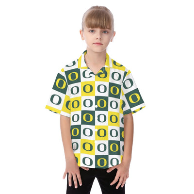 Oregon Ducks Kid's Hawaiian Vacation Shirt - Big Ten football apparel varsity sportswear product image 1.0