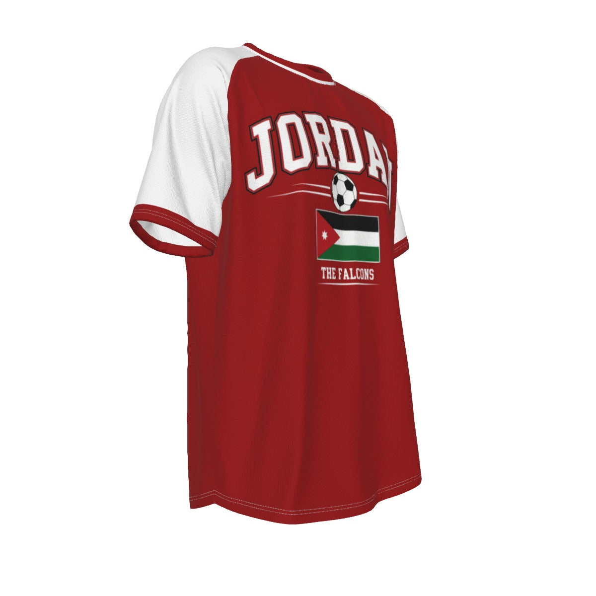 Jordan Soccer T-Shirt Red White – Jordan Football Shirt The Falcons Fan Tee streetwear fashion product image 5