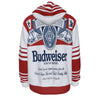 White Smoke Vintage American Beer Label Inspired Hoodie – Retro 90s Hockey Style Streetwear Sweatshirt