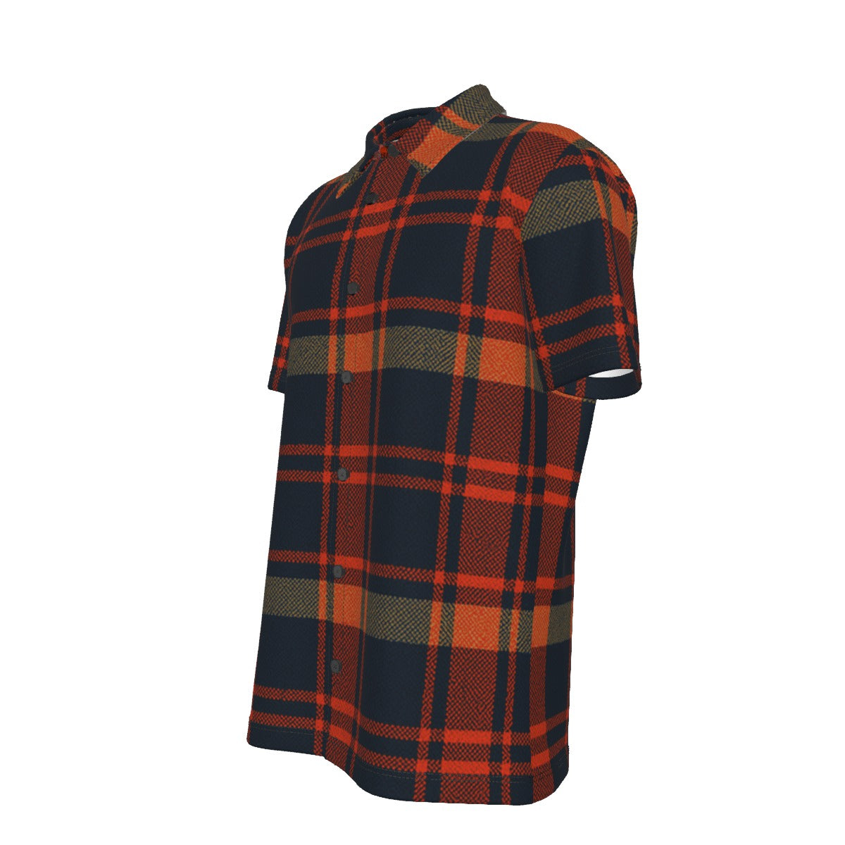 Auburn Tigers Tartan Plaid Navy Orange Women's Shirt