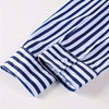 Lavender Men's Casual Striped Long Sleeve Shirt -  and White Vertical Pattern, Button- Collar Design, Non-Stretch Fabric, Suitable for Casual Attire, All Seasons | Fitted Cut