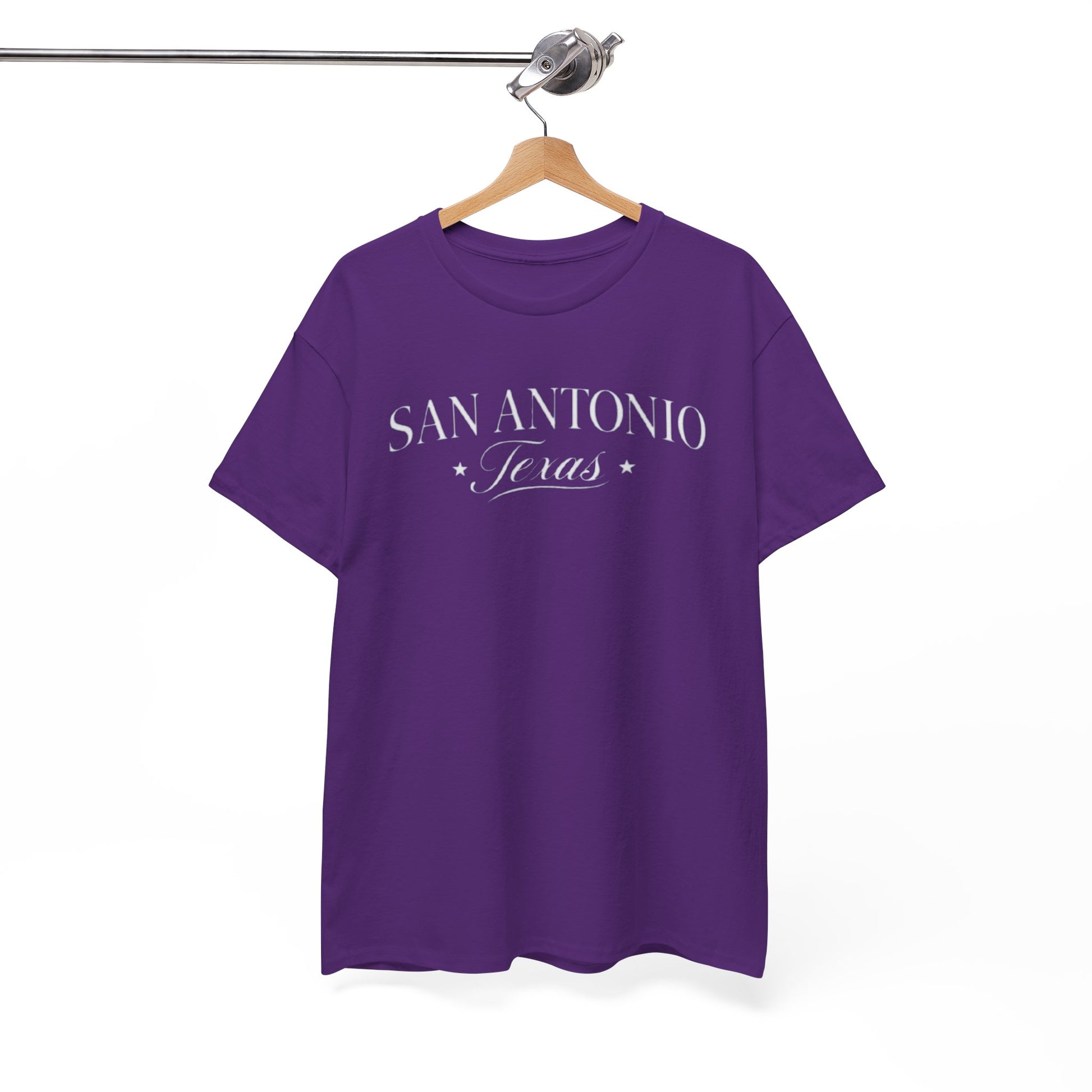 White Smoke San Antonio Texas Vintage Script Tee — City  T-Shirt