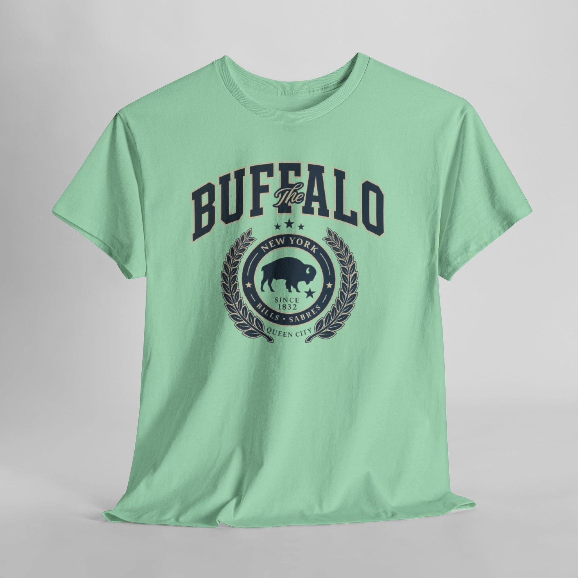 Light Gray Buffalo Crest Tee – Vintage Buffalo Logo T-Shirt
