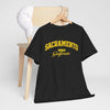 Dark Slate Gray Sacramento California Vintage Arc Tee — Retro Yellow College-Style T-Shirt