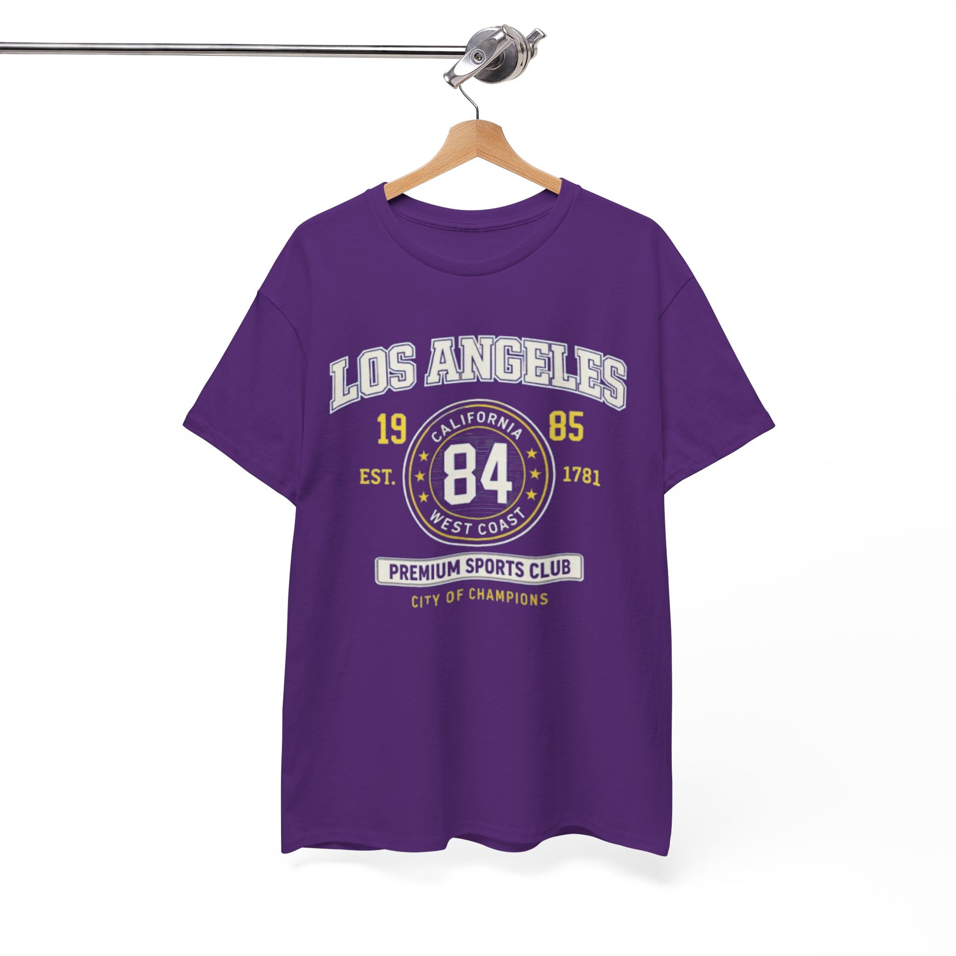 White Smoke Los Angeles 84 Vintage Sports T‑Shirt — Premium Collegiate Tee