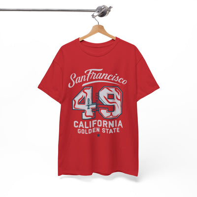 White Smoke San Francisco 49 Golden State Graphic T-Shirt – California City Sports Design