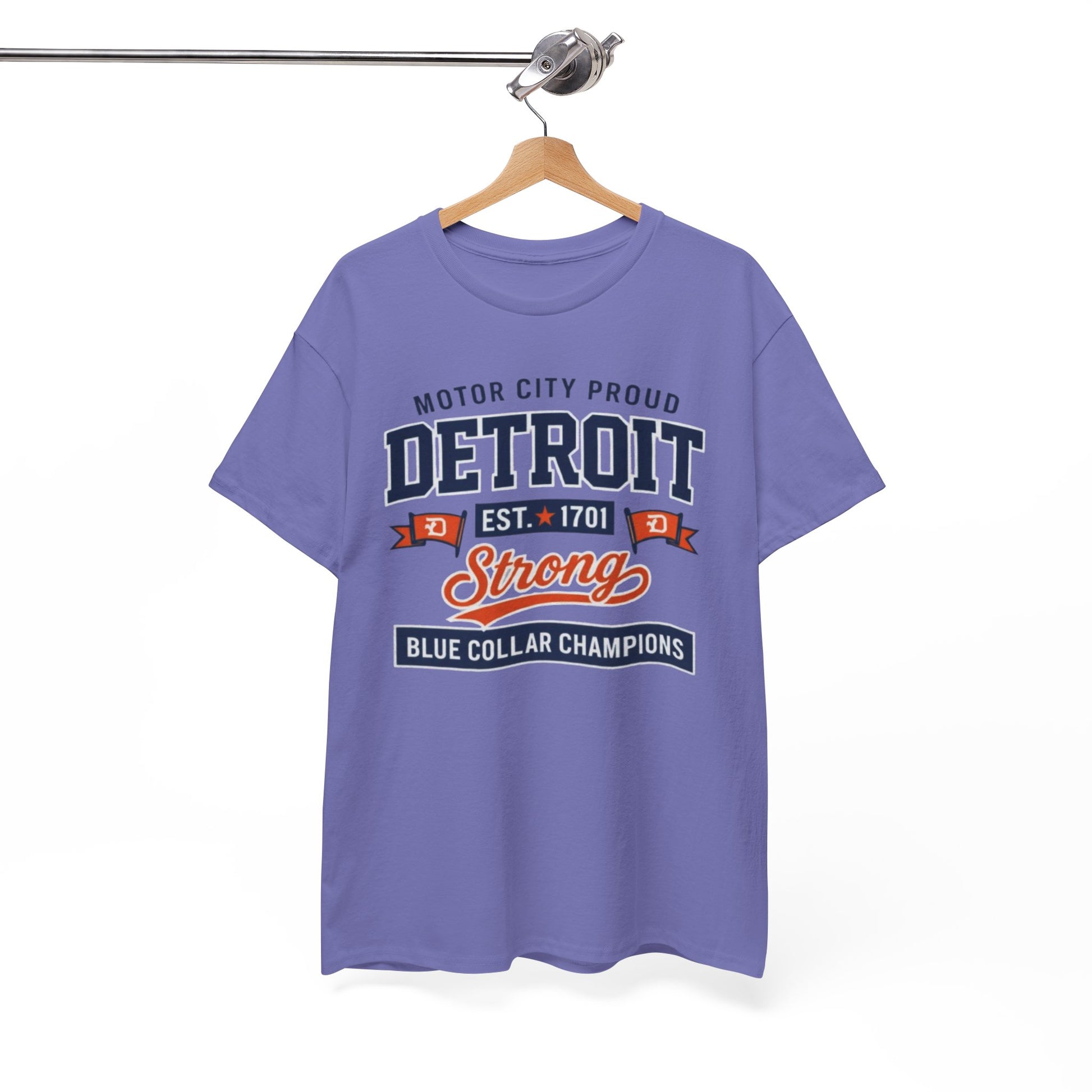 White Smoke Detroit Strong T-Shirt — Motor City "Blue Collar Champions" Tee