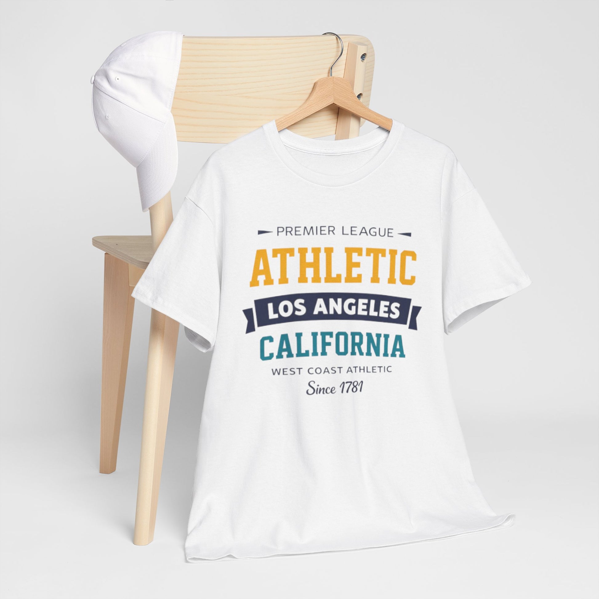 Lavender Athletic Los Angeles California Tee — Vintage Collegiate Sports T-Shirt