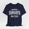 Dark Slate Gray Texas Football Shirt – Where Sundays Matter Dallas Game Day T Shirt for Men