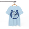 White Smoke Indianapolis Colts Horse Mascot Horseshoe T-Shirt