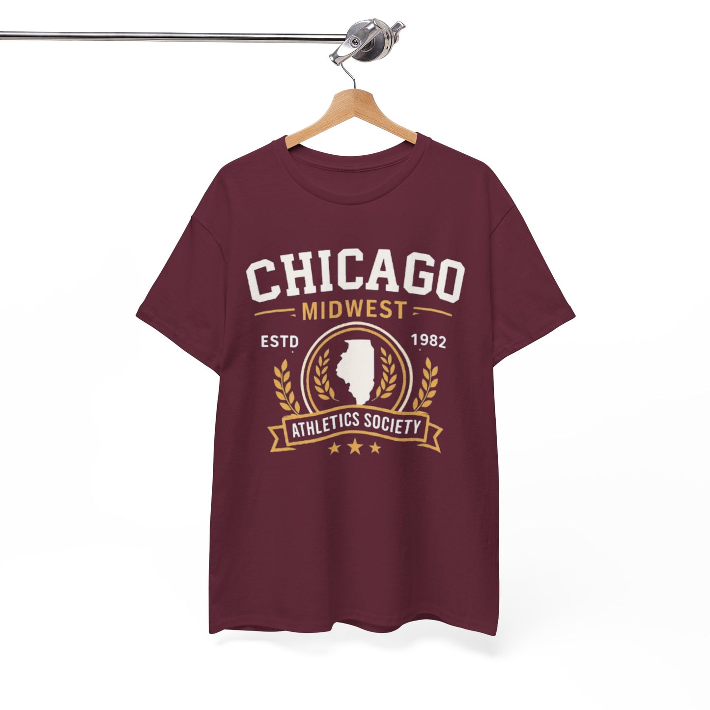 White Smoke Chicago Athletics Society T‑Shirt — Midwest ESTD 1982 Vintage Sports Tee