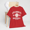 Firebrick Los Angeles Baseball T Shirt 1883 California Vintage Varsity Baseball Tee