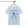 White Smoke New York Baseball League T-Shirt – Vintage Athletic Streetwear Tee