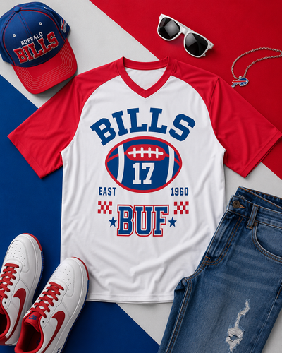 Buffalo Football 17 Retro T-Shirt – Vintage Buffalo Game Day Fan Shirt