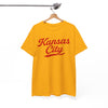 White Smoke Kansas City Script Tee — Retro Red City  T-Shirt