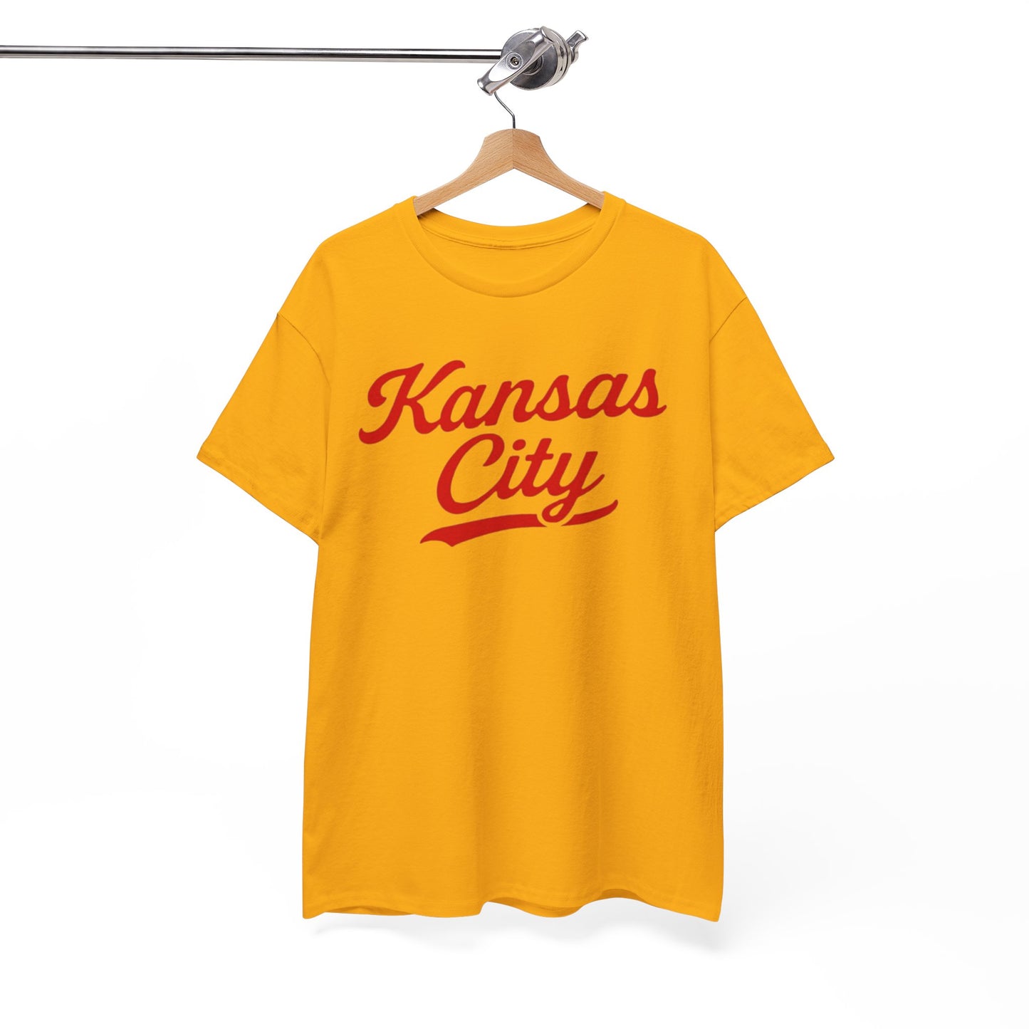 White Smoke Kansas City Script Tee — Retro Red City  T-Shirt