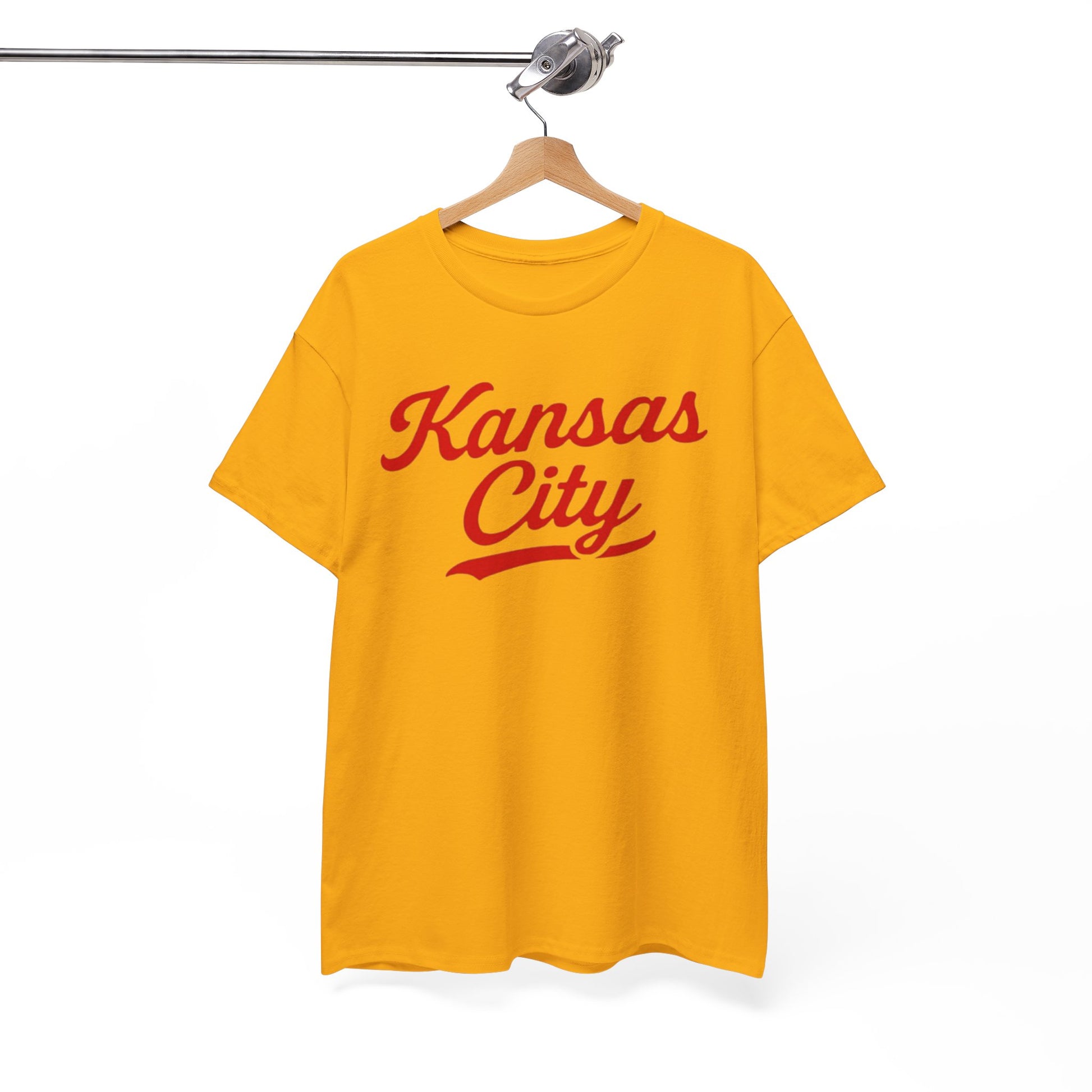 White Smoke Kansas City Script Tee — Retro Red City  T-Shirt