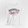 Lavender Nashville Music City T Shirt Vintage 90s Varsity Style — Vintage Americana Tour Tee