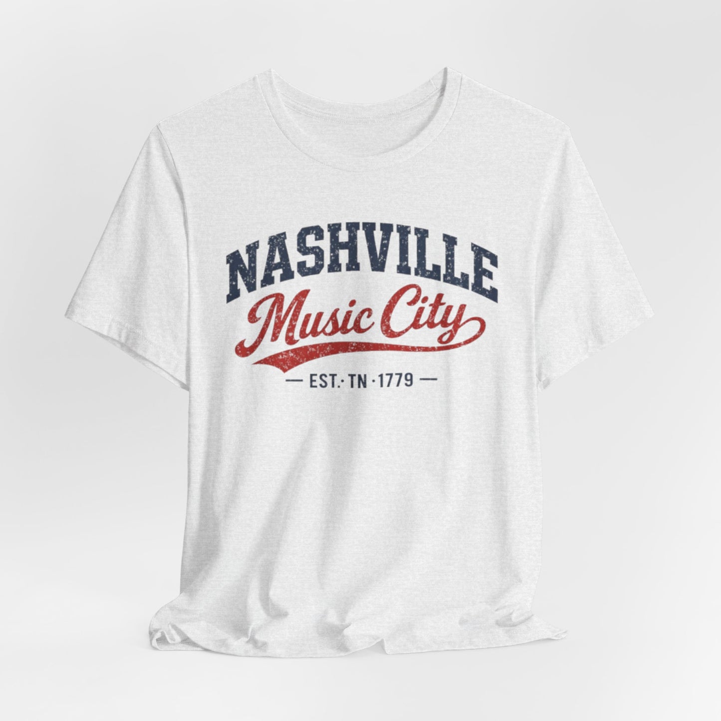 Nashville Music City T Shirt Vintage 90s Varsity Style — Vintage Americana Tour Tee