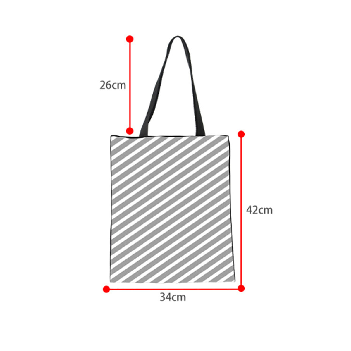 White Smoke Women's Canvas Bag – Red Blue White Zebra Game Day Style