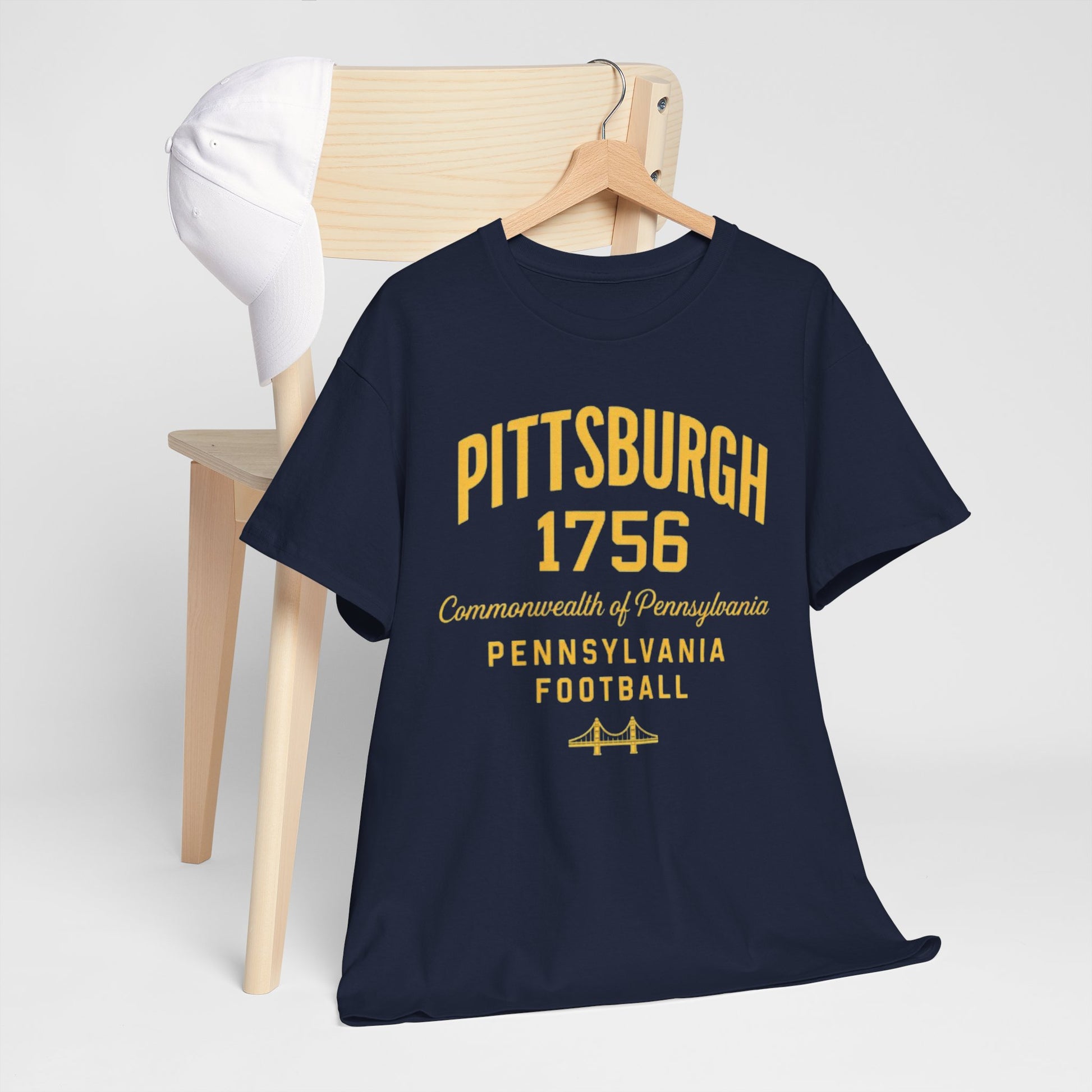 Pittsburgh 1756 Pennsylvania Football T‑Shirt Streetwear-friendly everyday styling tee streetwear fashion product image 10