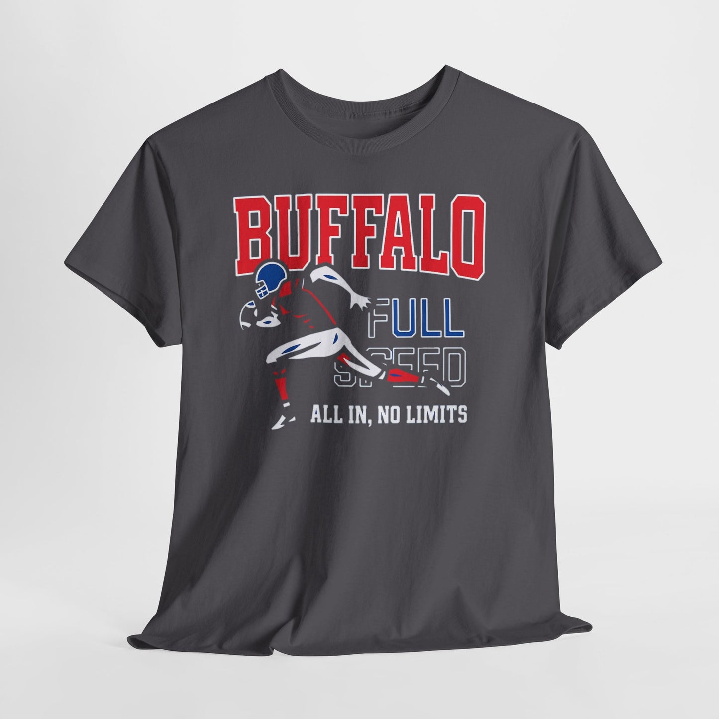 Buffalo Football Tee — "All In, No Limits" Player Graphic
