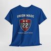 Lavender New York Union Made N.Y. 22 Shield T-Shirt — Vintage Athletic Graphic Tee