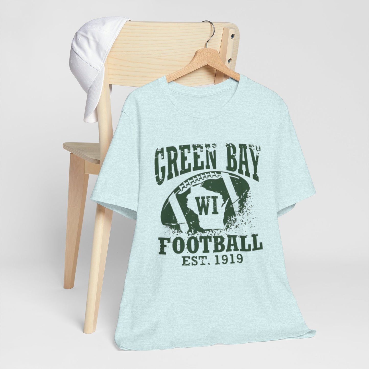 Lavender Green Bay Football Vintage Tee — "Green Bay WI Football Est. 1919"