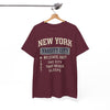 White Smoke New York Varsity City T-Shirt — 'The City That Never Sleeps' Vintage Tee