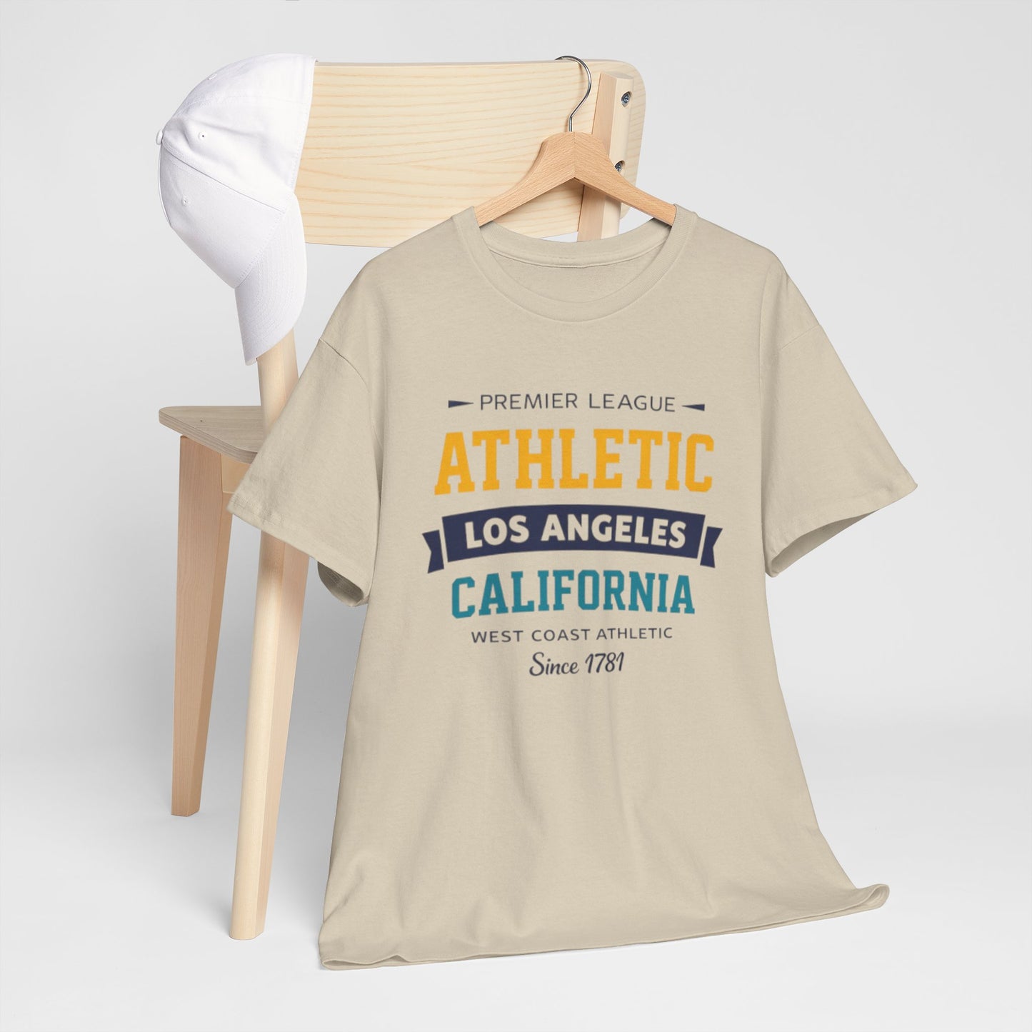 Gray Athletic Los Angeles California Tee — Vintage West Coast Sports T-Shirt