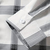 Light Gray Men's Plaid Shirt Long Sleeve Shirt Trendy Plaid Non-Directional Print Business Casual Top