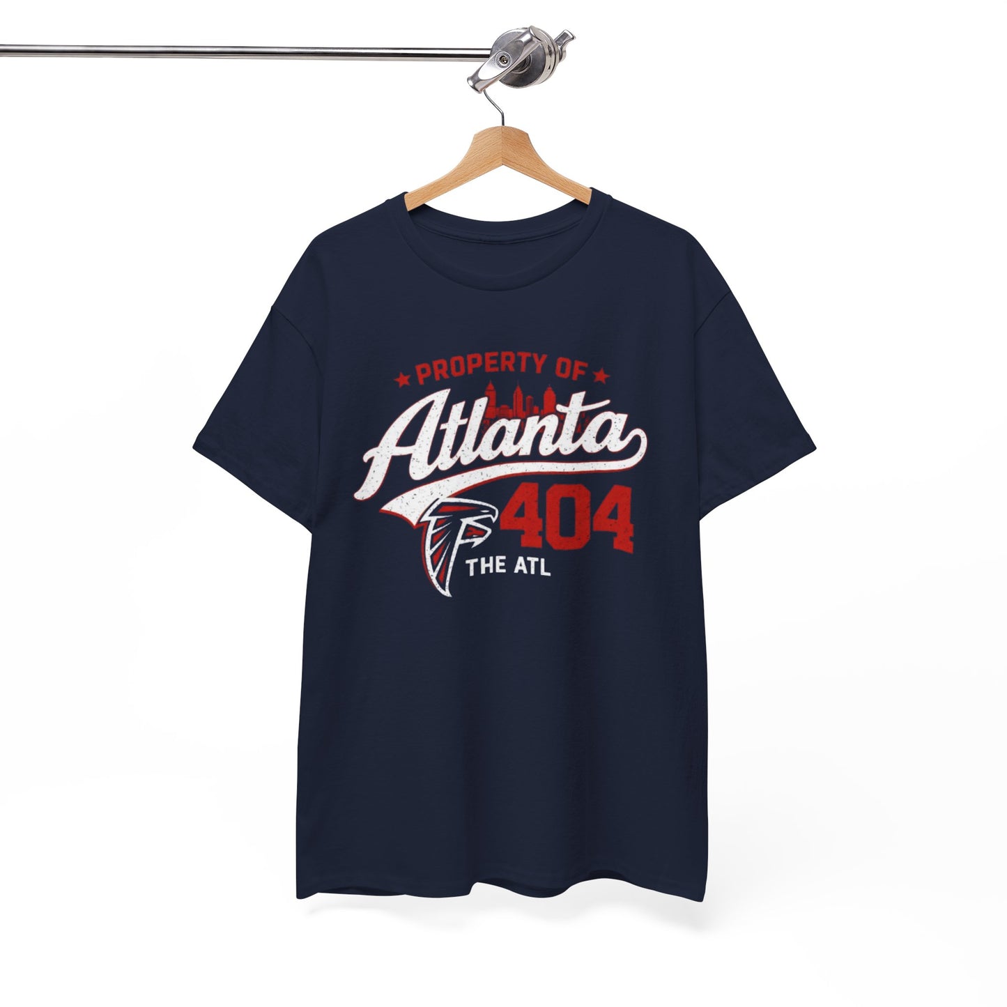 White Smoke Atlanta 404 Tee — Property of Atlanta Falcons The ATL Football Shirt