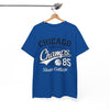 White Smoke Chicago Champs State College T-Shirt – Basketball Streetwear Varsity Tee