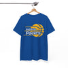 White Smoke Pacers Retro Basketball Tee — Indiana Pacers Logo T-Shirt
