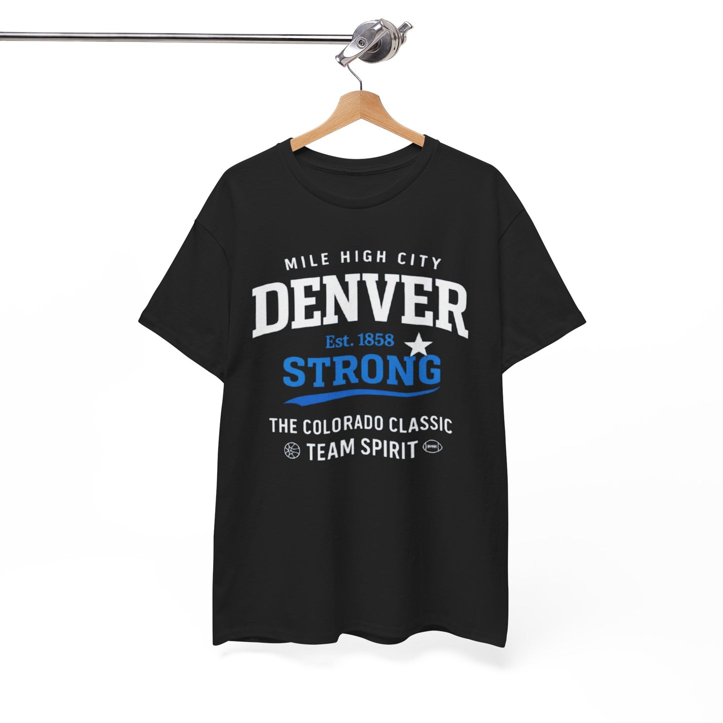 White Smoke Denver Strong T‑Shirt — Mile High City Team Spirit