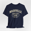Dark Slate Gray Nashville Music City Life Tee — Vintage Music City T-Shirt